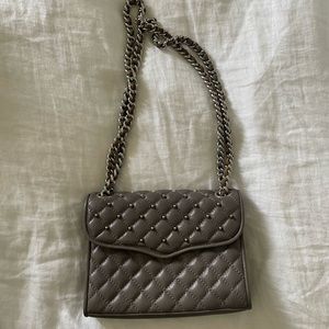 Rebecca Minkoff grey quilted purse